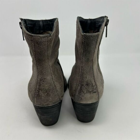 Born Women's Abby Gray Ankle Booties Size 8M Casual Zip Block Heel Fall - Picture 8 of 13
